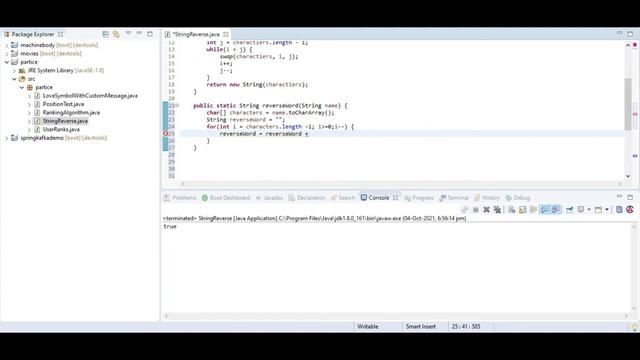 Word Reverse using Java смотреть онлайн
