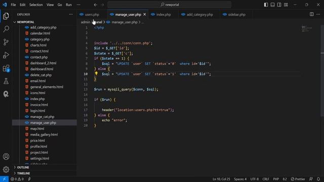 19 - Active Deactive user | Php News Portal Project | Php Project for beginners смотреть онлайн