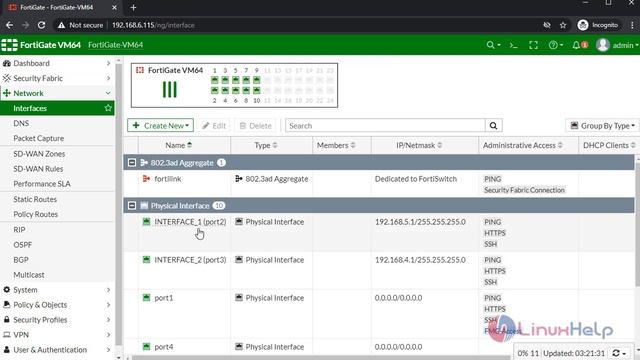 How to configure Interfaces, Address, and Firewall policy on Fortigate смотреть онлайн
