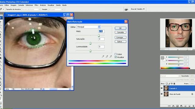 Trocando a Cor do Olho no PhotoShop CS4 смотреть онлайн