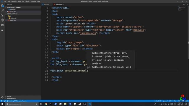 How to use opencv in javascript without compiling? смотреть онлайн