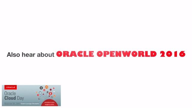 Please Join us for the Oracle Cloud Day on Nov 8 in Brussels! смотреть онлайн