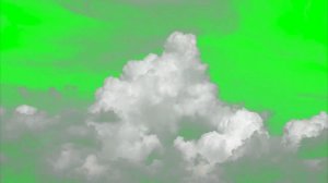ФУТАЖ ОБЛАКОВ на ЗЕЛЕНОМ ФОНЕ