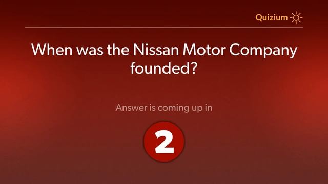 When Was The Nissan Motor Company Founded?   Nissan Quiz