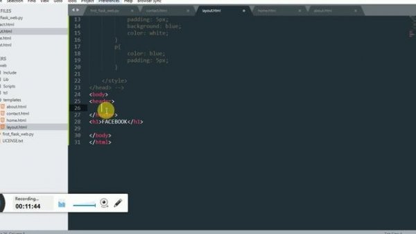 Adding navigation menu to flask web app