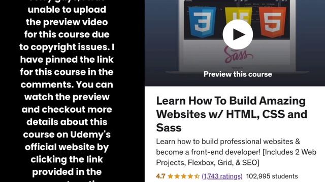 Learn How To Build Amazing Websites w/ HTML, CSS and Sass смотреть онлайн