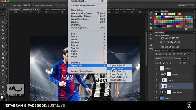 Speed art - Football Edit #7 | Juventus-Barcelona (Adobe Photoshop) [@just.juve] смотреть онлайн