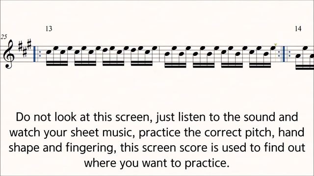 Schradieck Violin Book 1 No.1 ♩=60 Slow Practice Play Along Piano