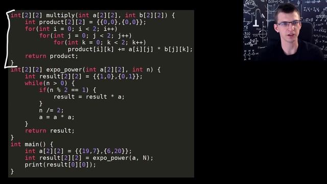 Matrix Exponentiation + Fibonacci in log(N) смотреть онлайн