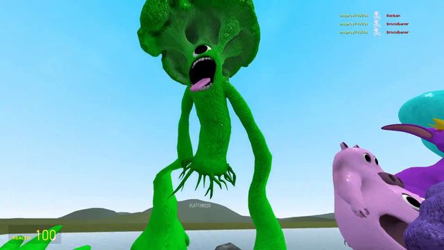 ALL GARTEN OF BANBAN 1,2,3,4 FAMILY SPARTAN KICKING In BIG WATER - Garry's Mod!