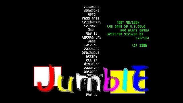 720 Crack Intro-Jumble [#zx spectrum] смотреть онлайн