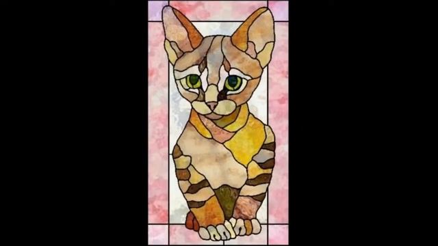 Витражи с котами. смотреть онлайн