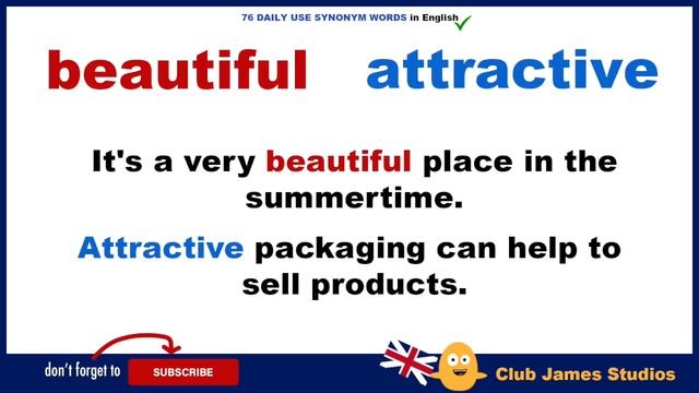 Learn 76 Useful Daily Use SYNONYM WORDS in English with Example Sentences | English Vocabulary смотреть онлайн