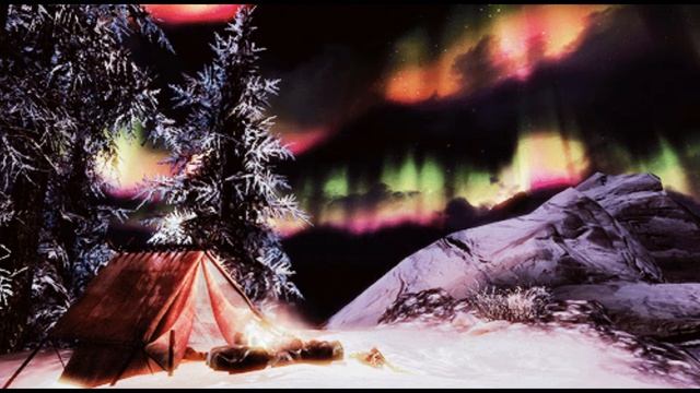 ЗВУКИ ВЬЮГИ, треск костра зимней ночью в лесу,Засыпайте под успокаивающие звуки зимы смотреть онлайн