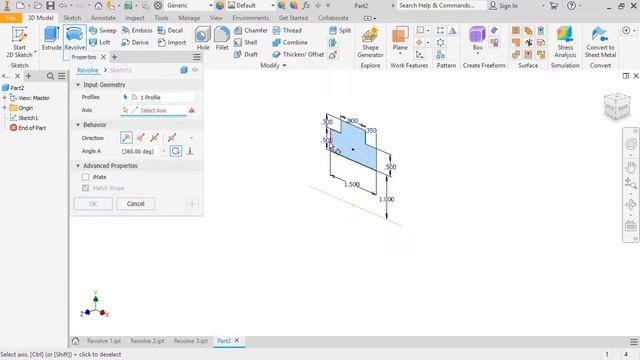 34-Revolve for Autodesk Inventor смотреть онлайн