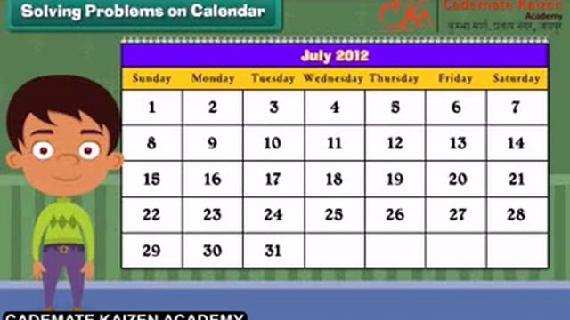 Calendar | English Videos |Class 3 | Cademate Student corner | Maths Mate | Cademate смотреть онлайн