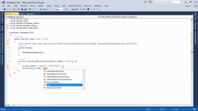 how to Refresh an SQL Data on a DataGridView - C# (for beginners) смотреть онлайн