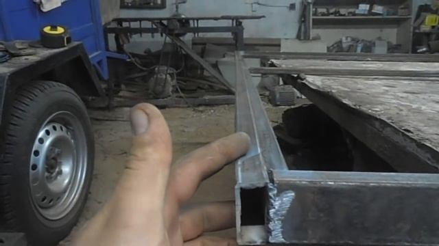 Ворота с профнастила (двойной каркас) часть 1 смотреть онлайн