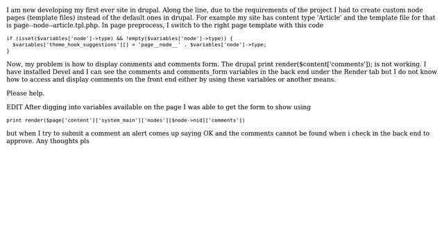 Drupal: How to display comments and comments form on custom node pages? (2 Solutions!!) смотреть онлайн