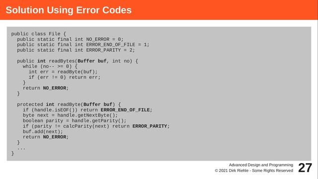 Error and exception handling (ADAP C05, winter 2021/22) смотреть онлайн