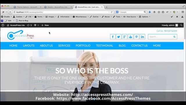 How to Upload Logo and Favicon - Free WordPress Theme AccessPress Lite | WordPress Tutorial