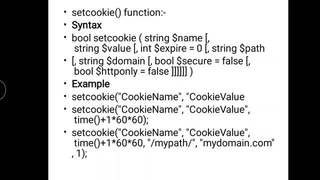 B. Sc 2 Sem 3 PHP And mysql - cookie superglobal variable смотреть онлайн