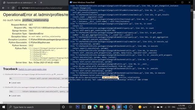 django db utils OperationalError no such table | Django Error | django error no such table | смотреть онлайн