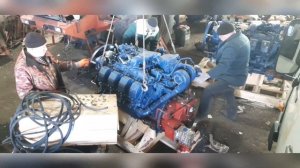 Новый двигатель на К - 700 / Часть 2 / Установка двигателя на К - 744 / весна в хозяйстве