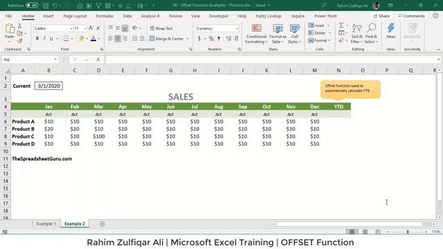 18 - Offset Function - Module C - Excel Formulas and Functions смотреть онлайн