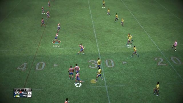 Rugby League Live 2 Gameplay on LEGEND difficulty - Knights Vs Eels - смотреть онлайн