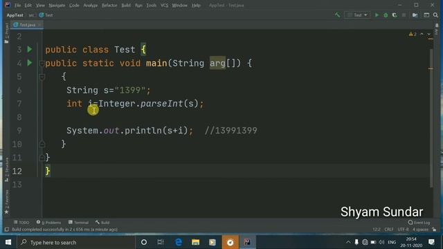 Converting String to int data type in java || in hindi || Shyam Sundar смотреть онлайн
