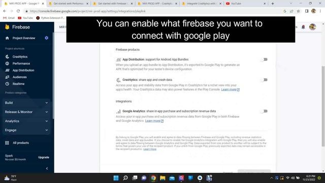 Connect firebase project with google playstore смотреть онлайн