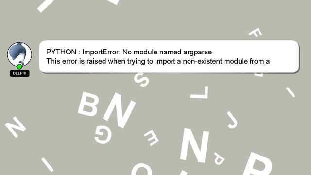 PYTHON : ImportError: No module named argparse смотреть онлайн
