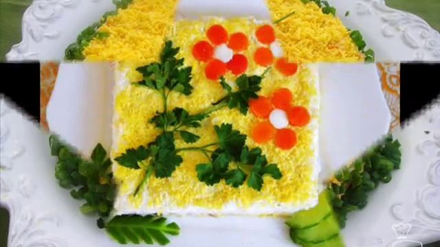 Как украсить салат Мимоза смотреть онлайн