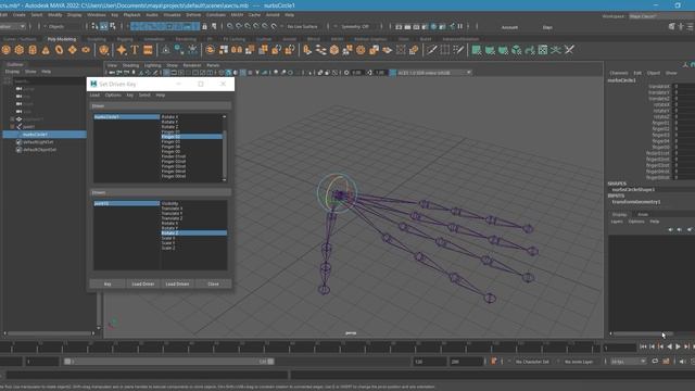 Риггинг кисти руки при помощи Set Driven Key в Maya смотреть онлайн