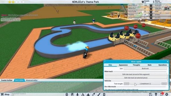 Roblox Theme Park Tycoon 2 : How to build River Rapids (สร้างเรือน้ำาา กันจ้าา)