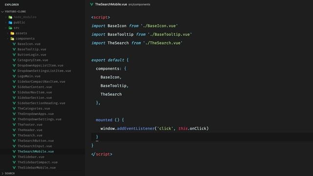 Vue JS Tailwind CSS YouTube клон #29 - Интерактивность мобильного поиска смотреть онлайн