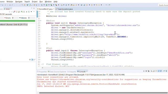 Selenium Homework src test java hw HomeWork1 java Eclipse IDE 2023 06 17 00 25 07 смотреть онлайн
