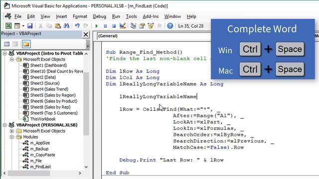 8 Awesome Keyboard Shortcuts For The Vba Editor In Excel смотреть онлайн