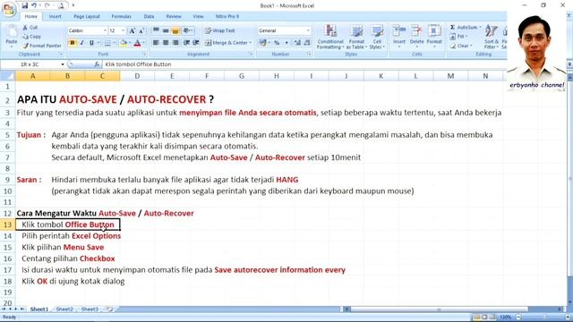 setting auto save dan auto recover, cara aman simpan file excel otomatis смотреть онлайн