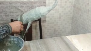 DIY Журавль из цемента и пластиковой бутылки