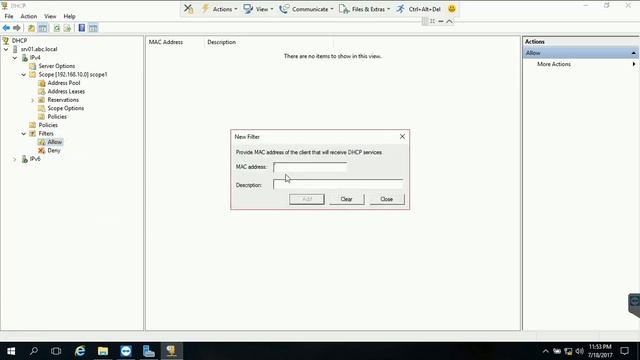Configuring DHCP scope options and filters in windows server 2016 смотреть онлайн