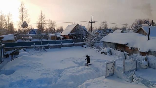 Мы с сыном на даче в новогодние каникулы смотреть онлайн