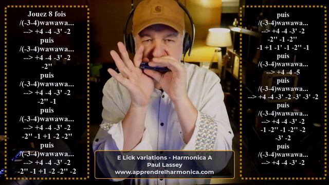 E Lick variations - Harmonica A - FREE TABS смотреть онлайн