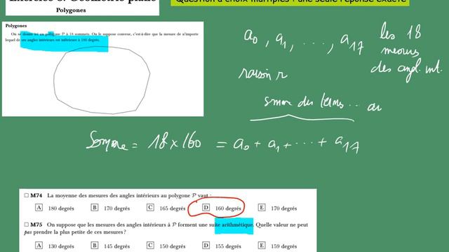 DIFFICILE Tescia 2023- Maths générales -Exercice 8b-corrigé vidéo- géométrie plane les polygones смотреть онлайн
