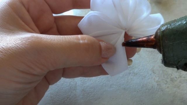 Цветок КАНЗАШИ из ВУАЛИ. МАСТЕР КЛАСС от Creative G. DIY VOILE KANZASHI Flower. MASTER CLASS смотреть онлайн