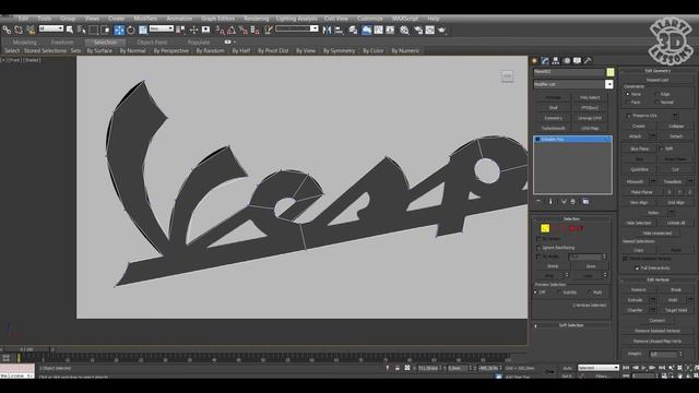 3DsMAX modeling | Моделирование скутера "Vespa 946" - (logo "Vespa") #1 смотреть онлайн