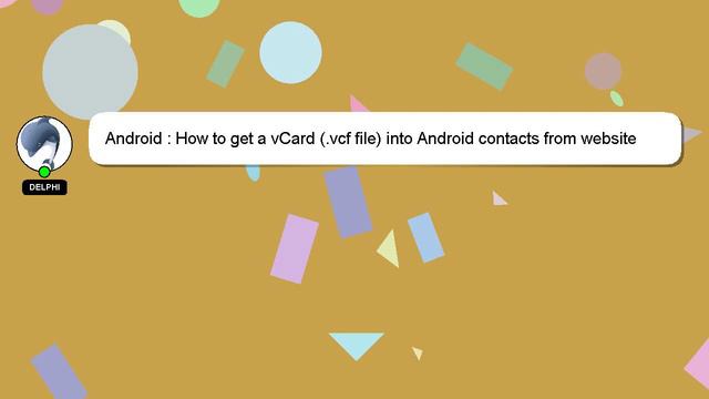 Android : How to get a vCard (.vcf file) into Android contacts from website смотреть онлайн