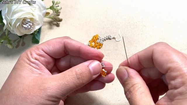 Beaded Jewellery Set Part 2 - Beaded Earrings Tutorial | How to Make Beaded Earrings смотреть онлайн