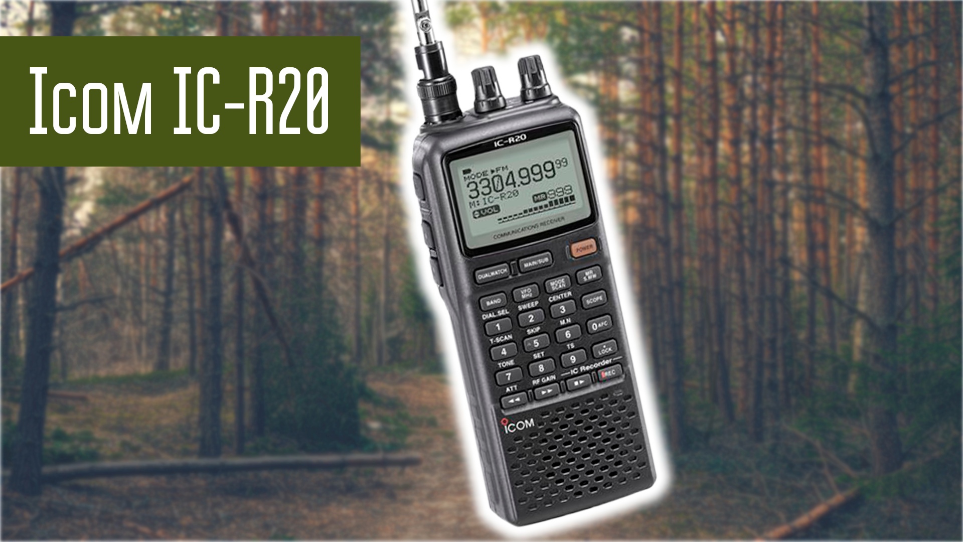 Icom IC-R20 принимает КВ в лесу. смотреть онлайн